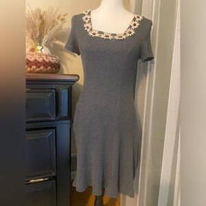 Vintage 90’s y2k ribbed floral mini dress